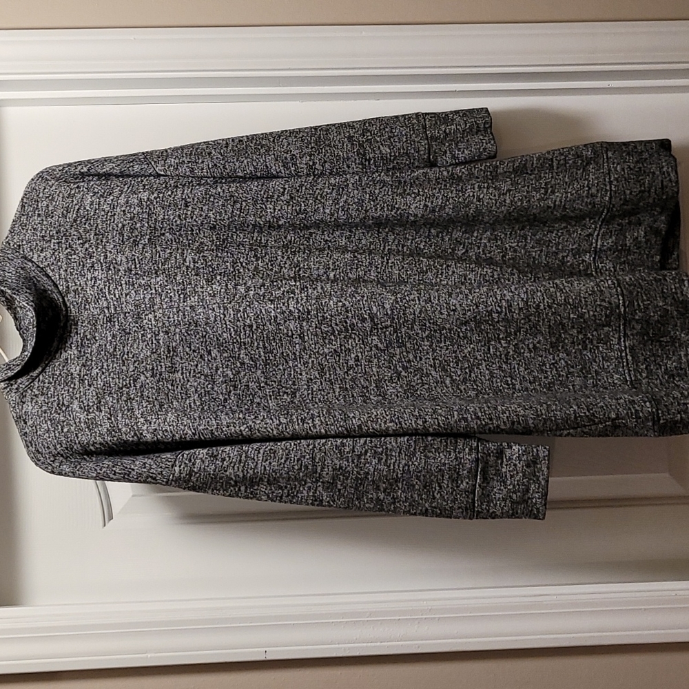 Cable & Gauge XL Mock Neck Long-sleeved Gray Marled Sweater Dress